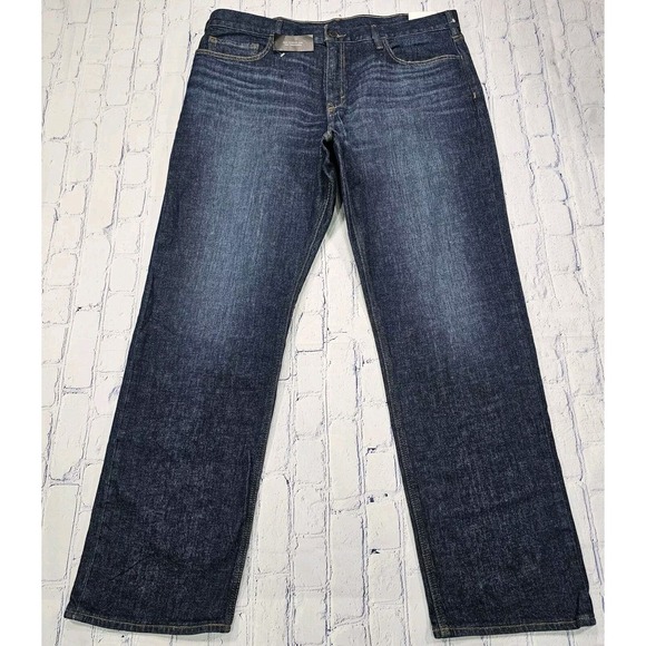 Banana Republic Blue Straight Fit Organic Cotton Stretch Jeans MENS SIZE 40X34 - Picture 1 of 13